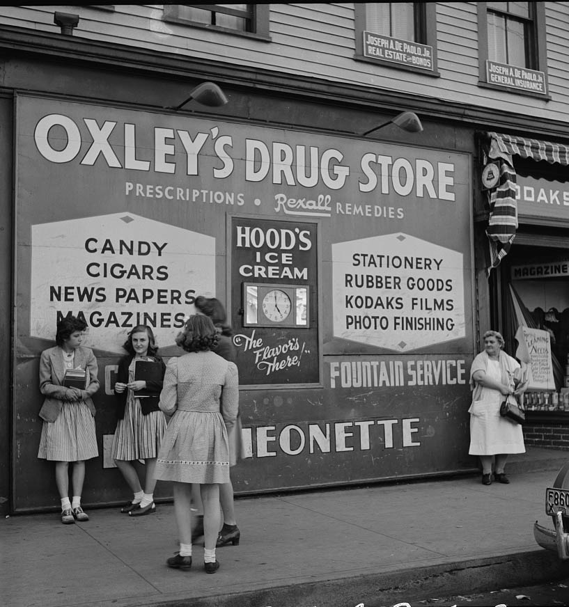 #12 A store sign in Southington, Connecticut, 1942