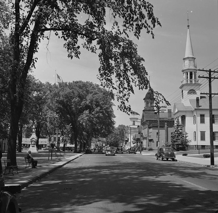 #55 A street scene, Southington, 1942