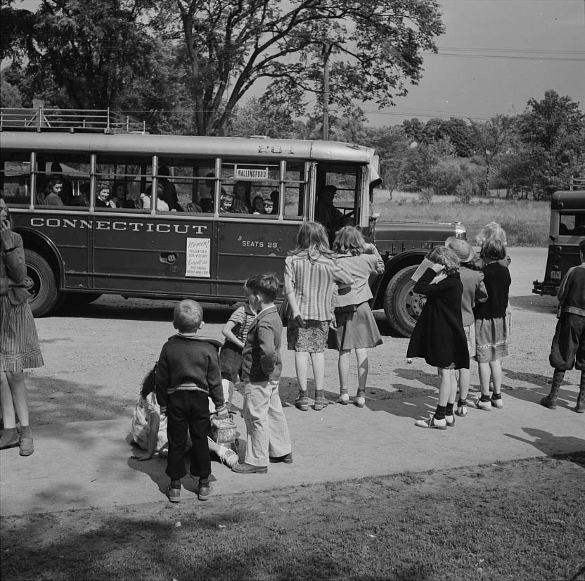 #101 Bus and children, 1942