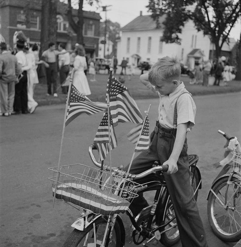 #76 Southington school children staging a patriotic demonstration, 1942