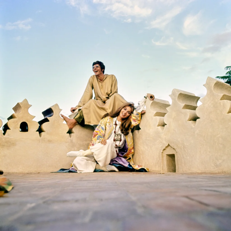 #9 Paul Getty Jr and Talitha Getty on the terrace of their holiday home in Marrakesh, Morocco, January 15, 1970