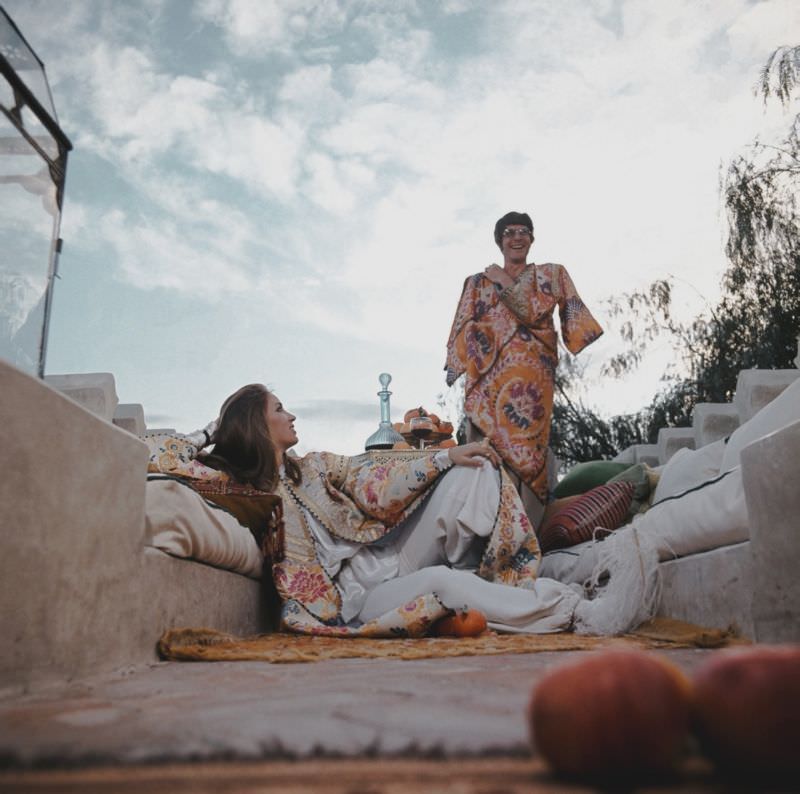 #3 Paul and Talitha Getty on their roof terrace in Marrkesh, Morocco, January 15, 1970