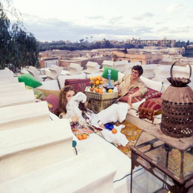 #4 Paul and Talitha Getty on their roof terrace in Marrkesh, Morocco, January 15, 1970