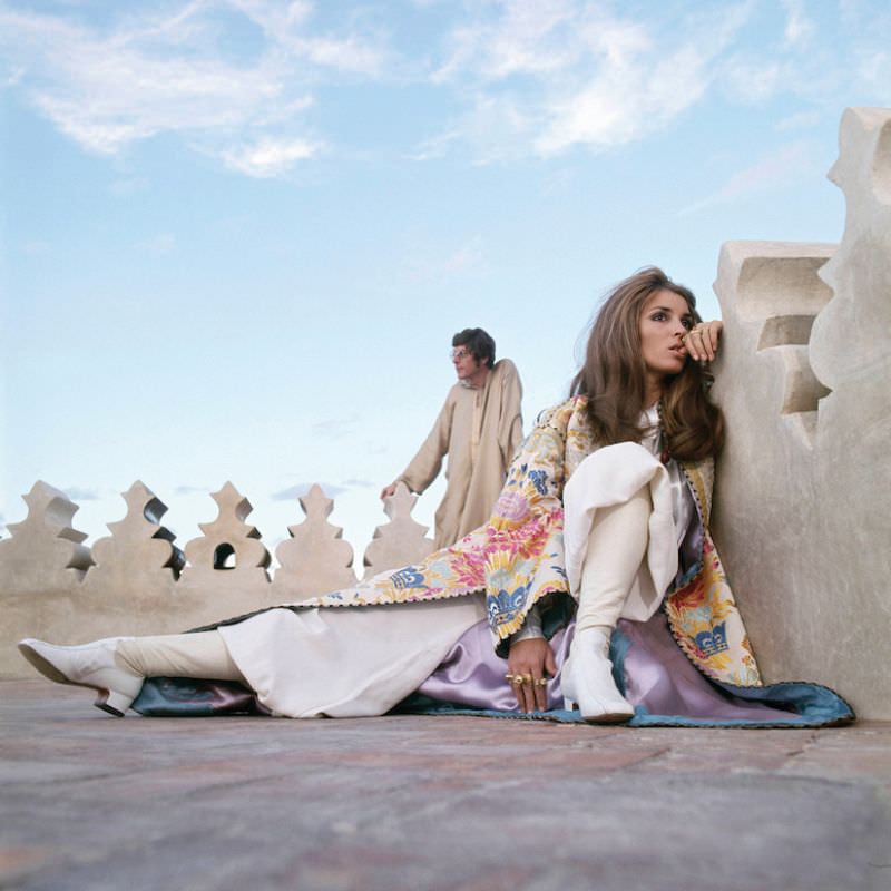 #7 Paul Getty Jr and Talitha Getty on the terrace of their holiday home in Marrakesh, Morocco, January 15, 1970