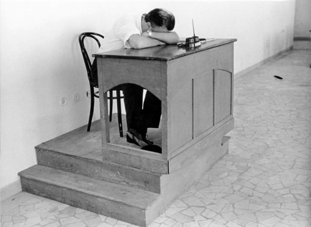 #5 Federico Fellini during the filming of 8 1/2, 1963