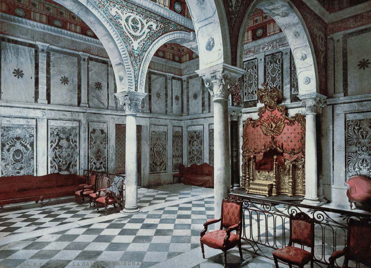 #19 The tribunal chamber of Bardo Palace in Tunis.