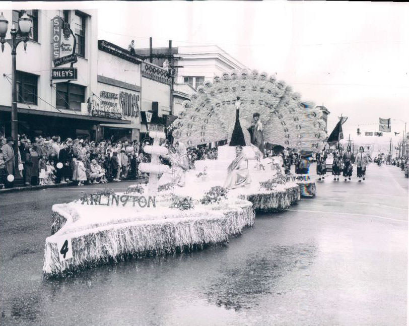 #59 City of Arlington float in 1959 Blossomtime parade