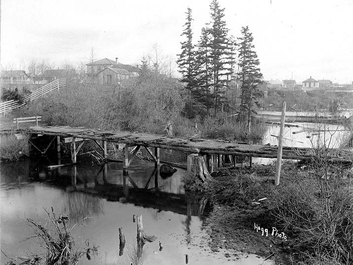 #104 Military bridge across Whatcom creek, build by George Pickett