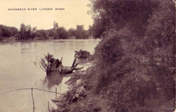#40 Boy fishing on Nooksack, 1920