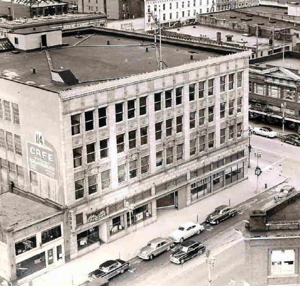 #76 Montague McHugh building before the coming of the bon.