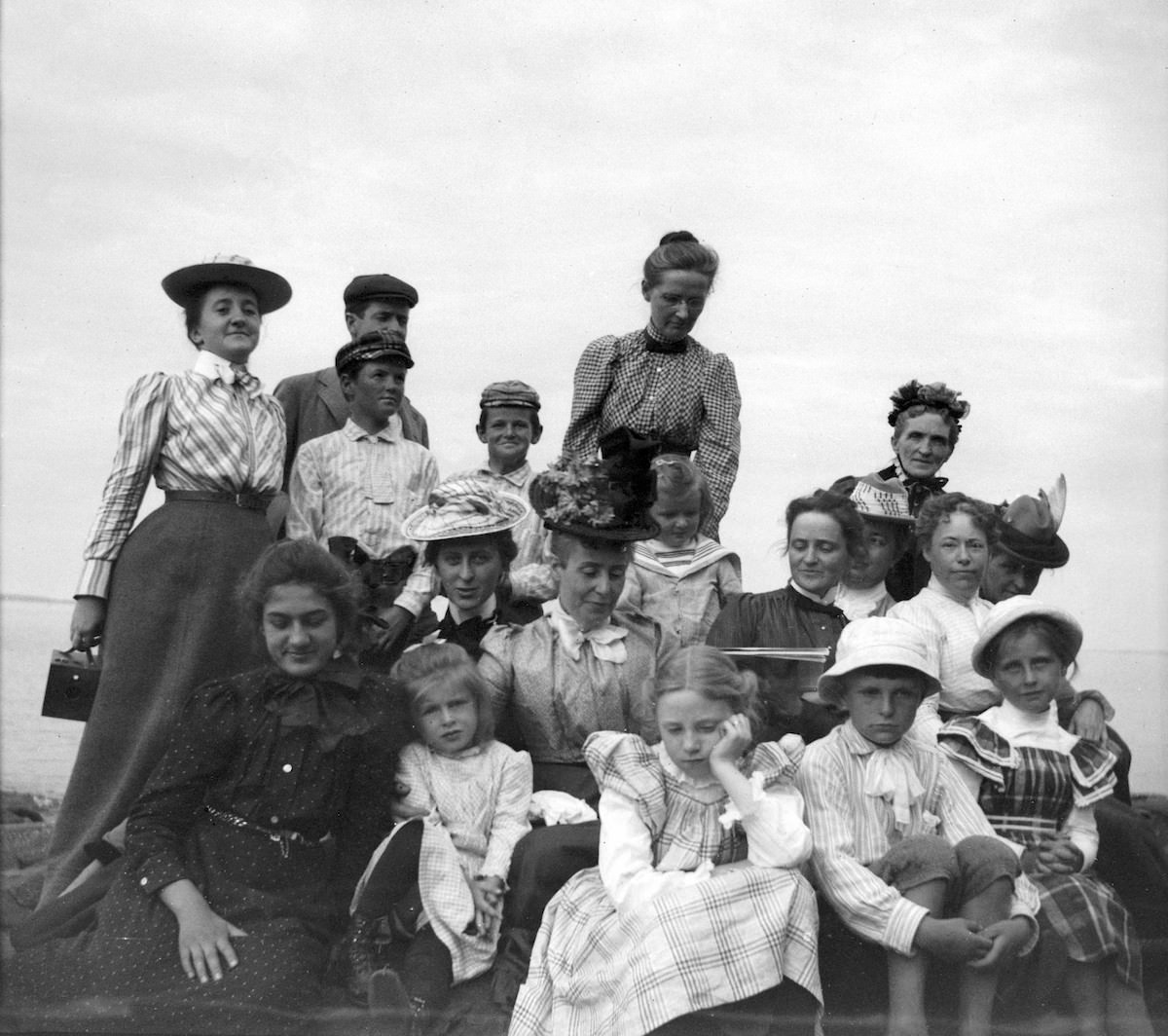 #14 Group of family and friends of Theresa Babb having a picnic on Ogier Point in July 1900.