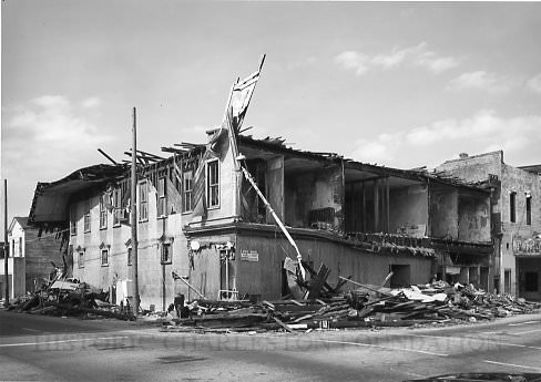 #63 Corner of King Street and Spring Street After Hurricane Hugo, 1989