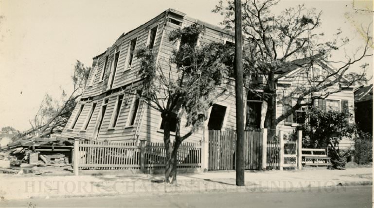 #65 Fishburne Street House After the 1938 Tornado, 1938
