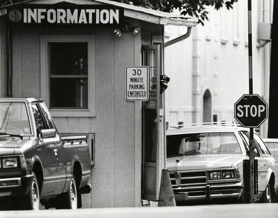 #26 Student/ visitor parking lot at Central Piedmont Community College, 1980s