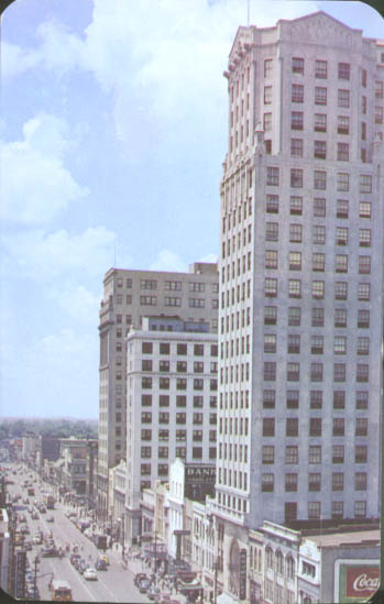 #16 A view of Tryon Street and the Independence Building, 1955