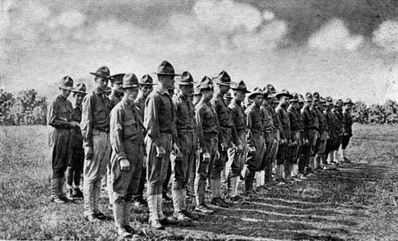 #29 Camp Greene Soldiers on Drill Field, 1917