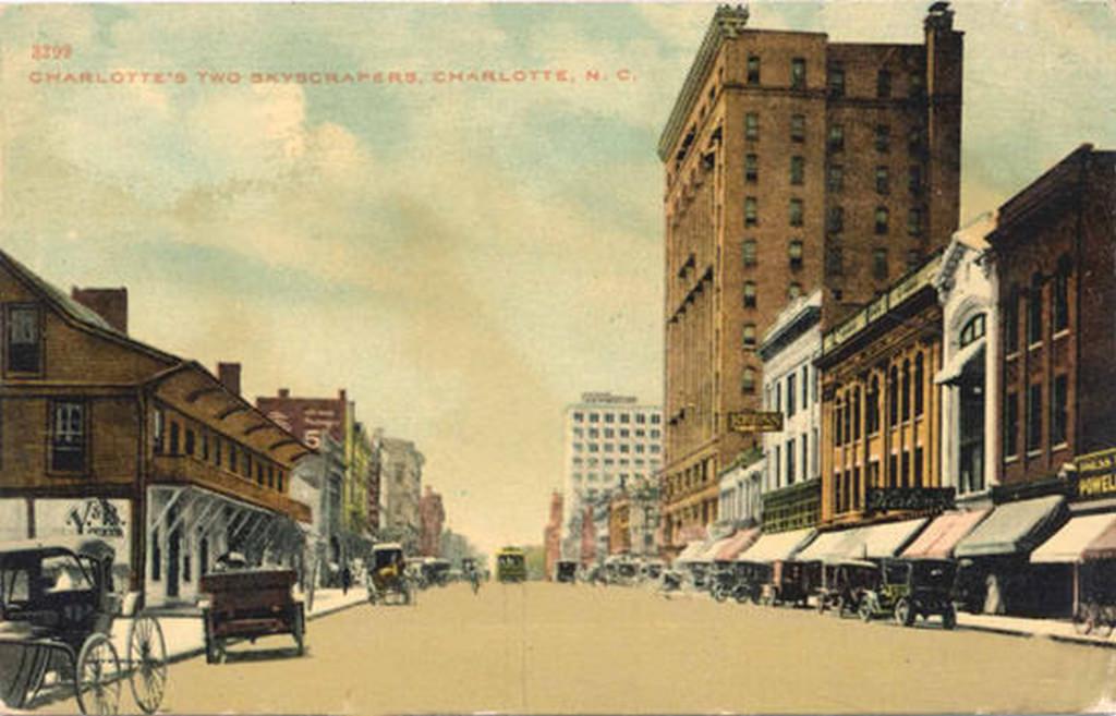 #95 Independence Square looking south on Tryon Street, 1920