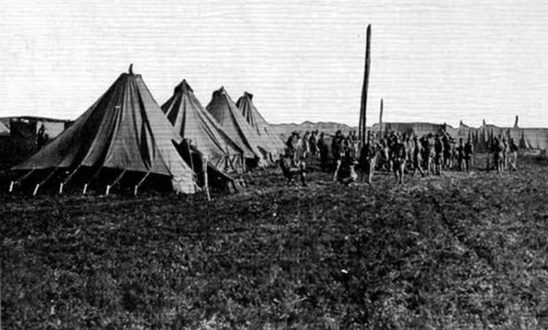 #33 Camp Greene Soldiers Near Tents, 1918