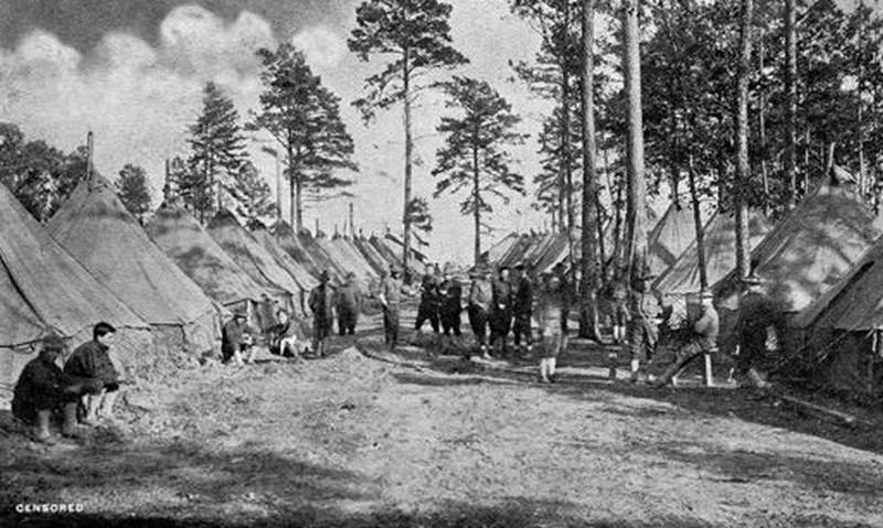 #6 A Company Street at Camp Greene, 1918