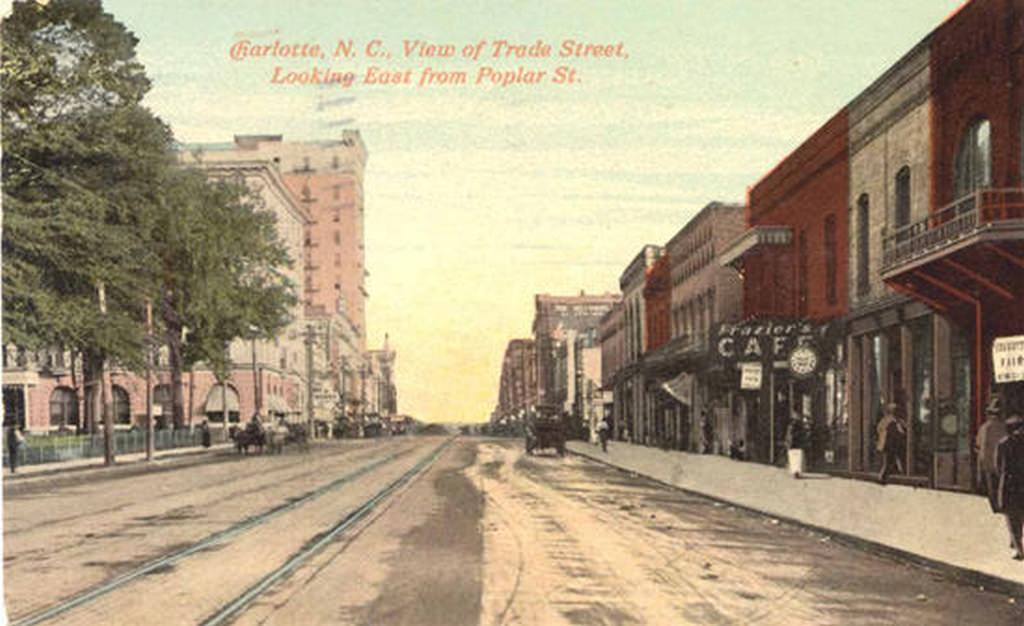 #159 A view of Trade Street looking East from Poplar Street, 1907