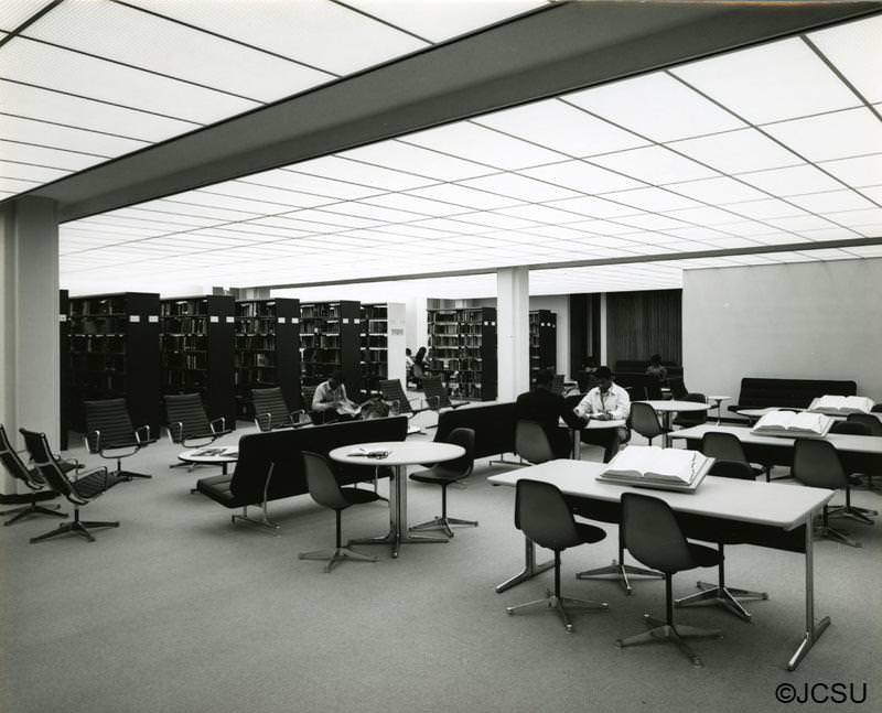 #12 Interior of James B. Duke Memorial Library, 1970s