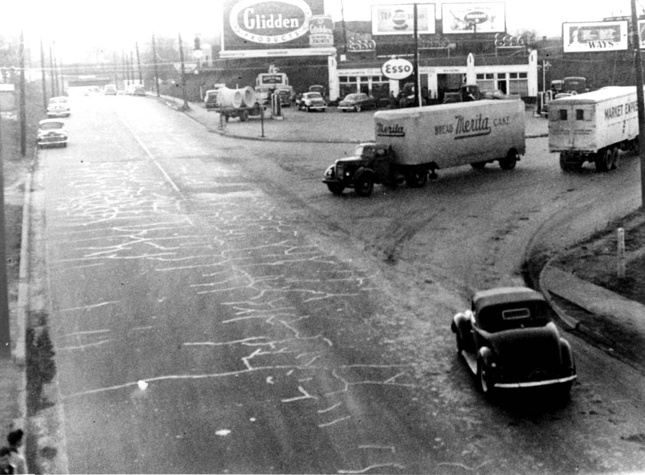 #20 Look south on Tryon Street from Dalton Avenue intersection, 1950