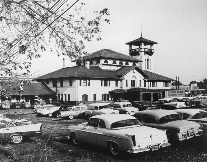 #25 The Southern Railway Passenger Station as it appeared from Depot Street in November 1962.