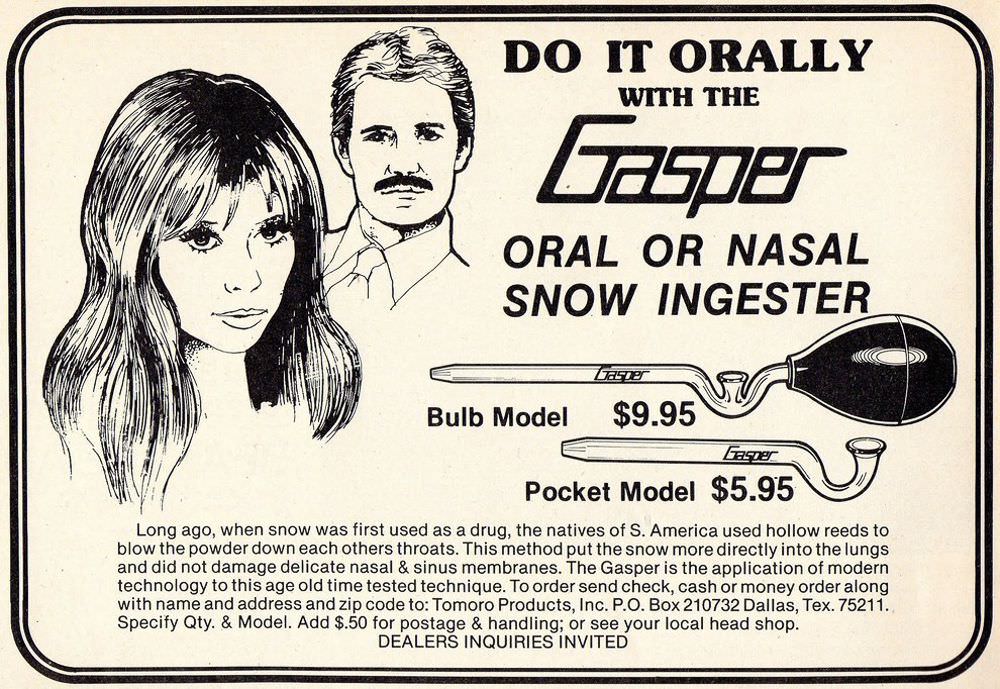 Ridiculous Vintage Ads of Cocaine and Cocaine Paraphernalia from the 1970s and 1980s Vintage Ads