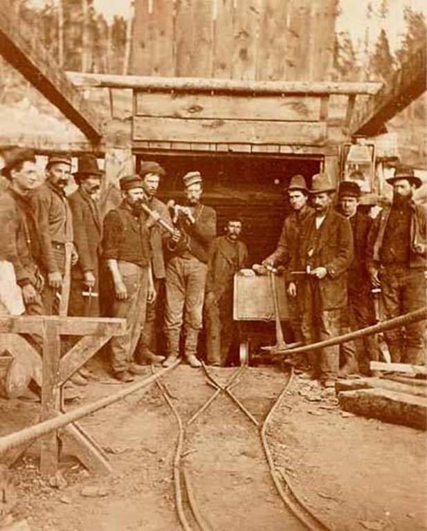 #86 Men in Front of Carbonate Mine – Leadville, 1880