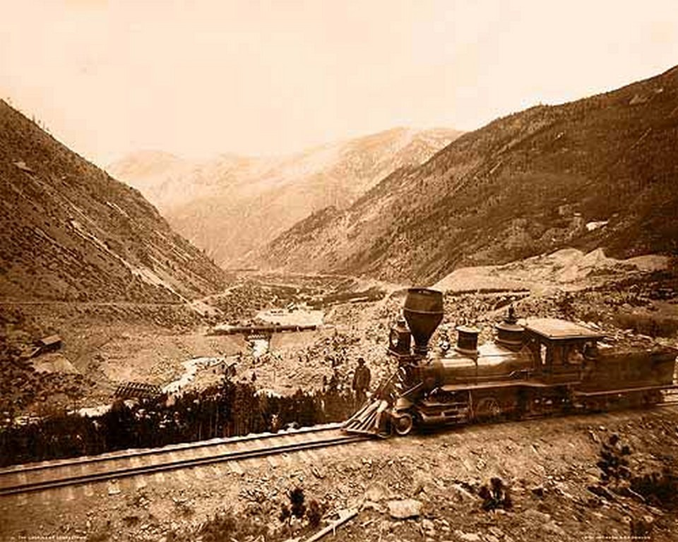 #92 A Train Above Georgetown on the Loop”. The Loop, Near Georgetown”1881