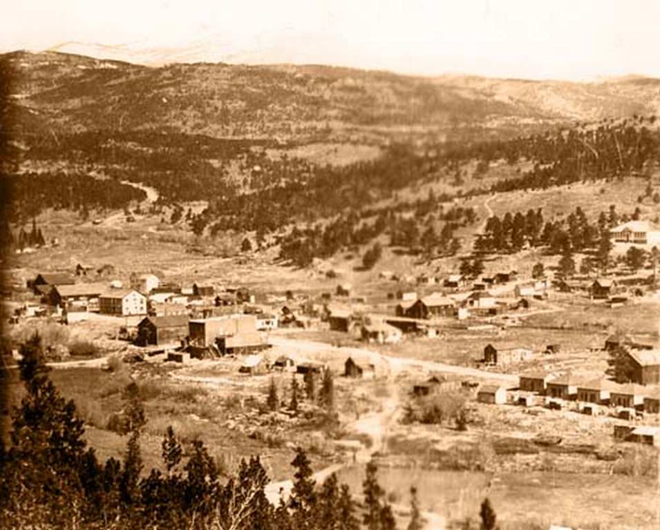 #44 A view of early Nederland from above, 1877