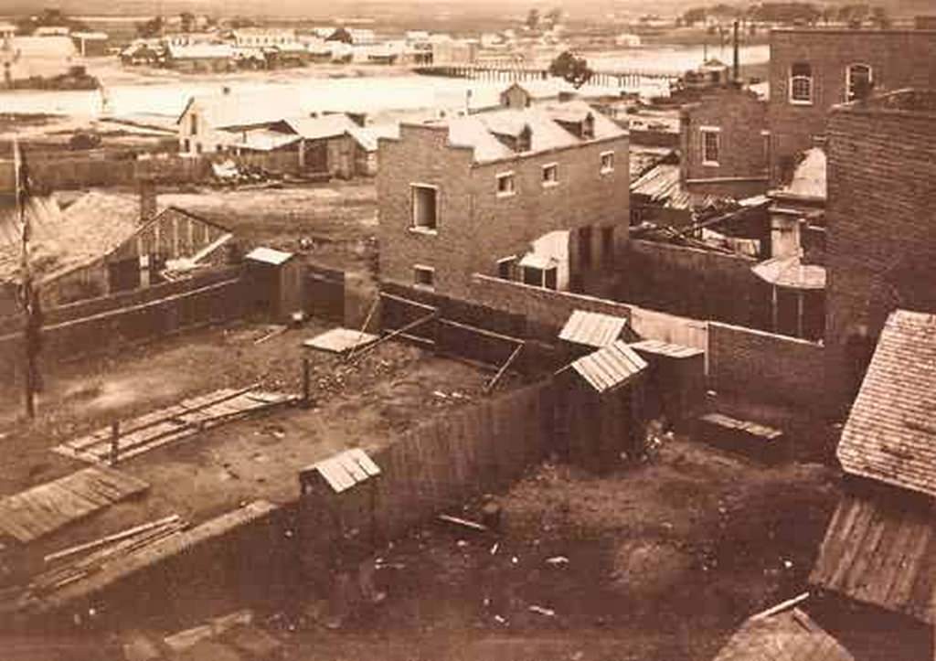 #10 Early Denver View witrh Cherry Creek in background, 1865
