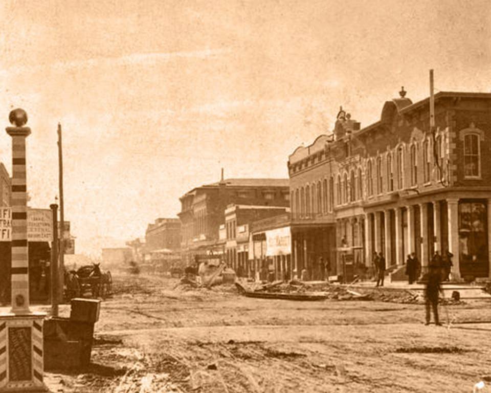 #17 Larimer Street under Construction, 1870