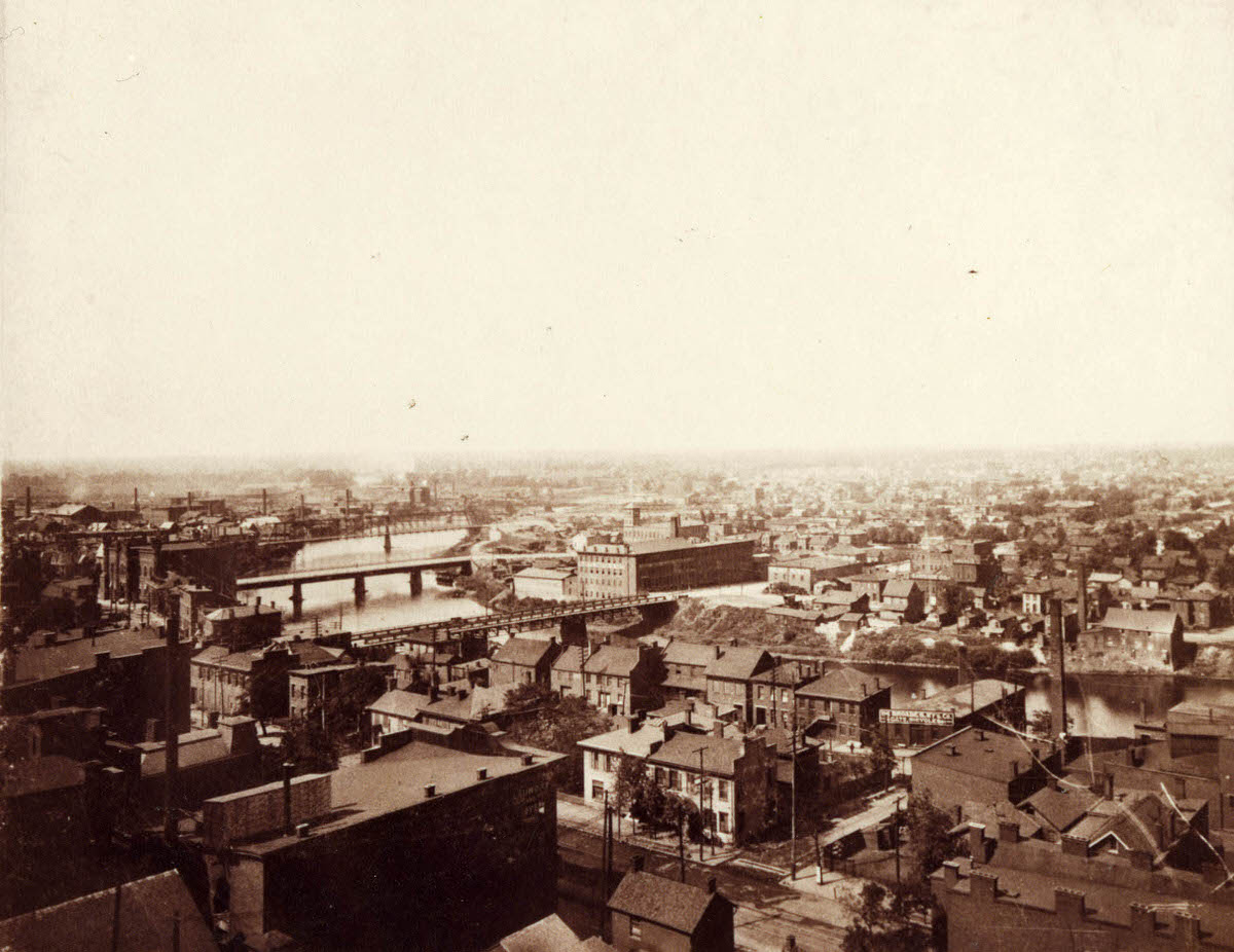 #111 Aerial view of downtown Columbus, 1881