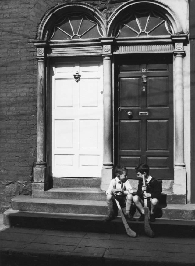 #22 Two boys on a doorstep, Kilkenny, Ireland