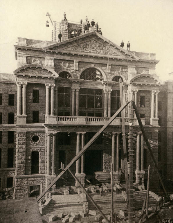 #111 Construction of the Tarrant County Courthouse, 1895