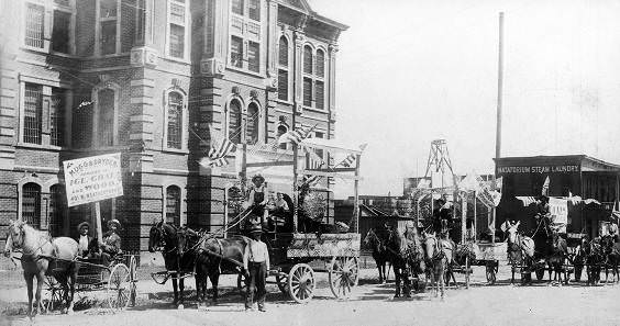 #120 Fort Worth Parade on Belknap Street, 1898