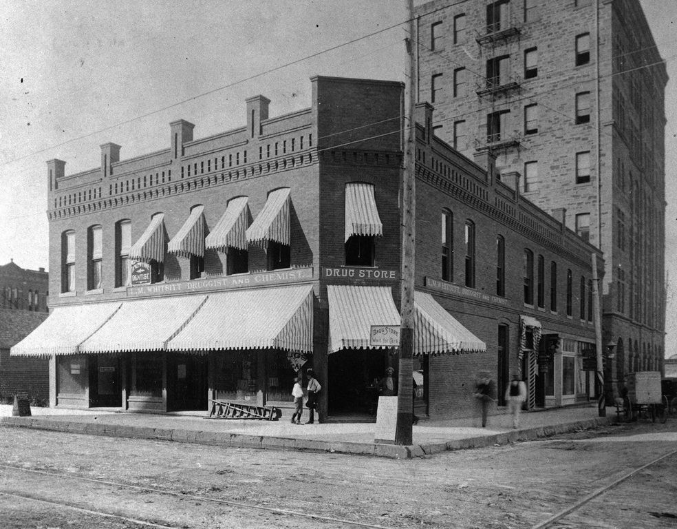 #2 L. M. Whitsitt Drug Store, Houston Street and 7th Street, Fort Worth, Texas, 1898