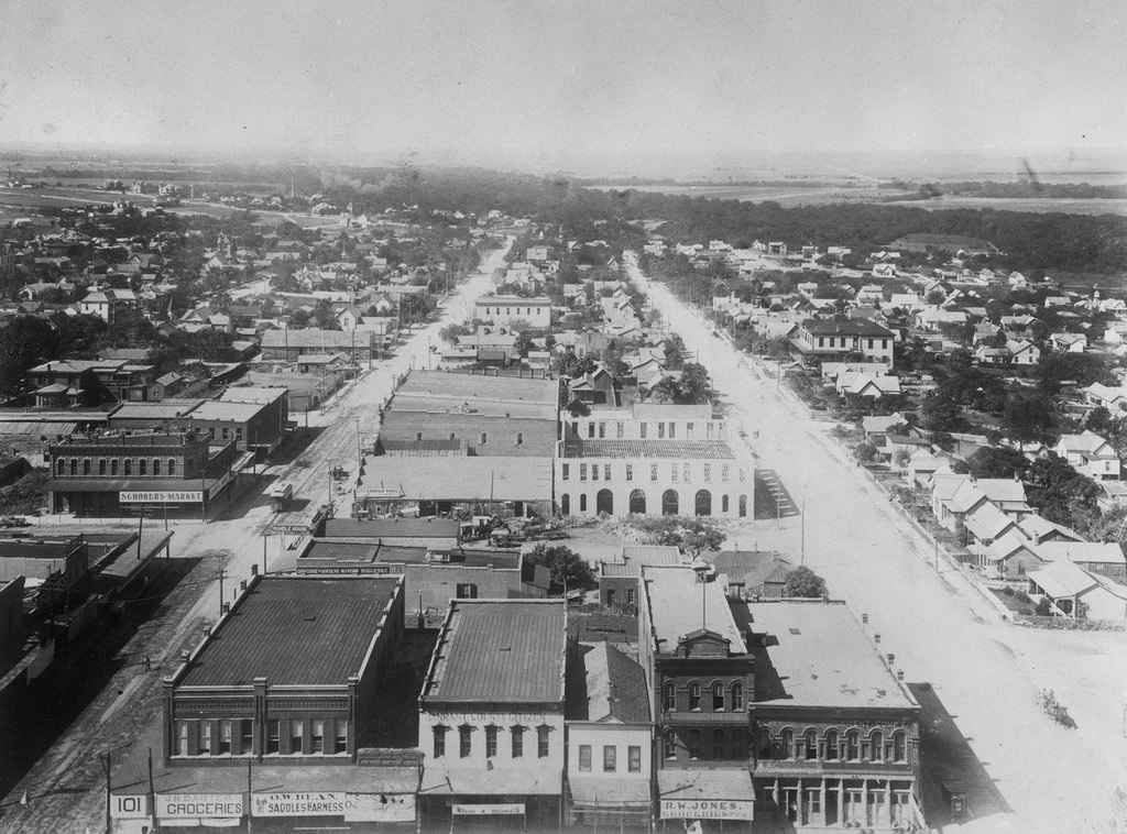 #12 Panoramic view of downtown Fort Worth, Texas, 1890
