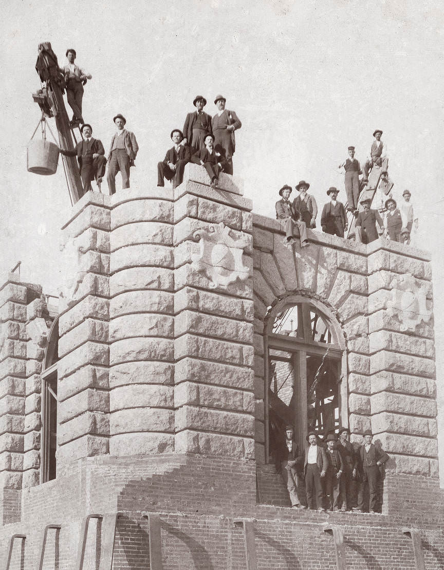 #58 Construction of Tarrant County Courthouse, 1895