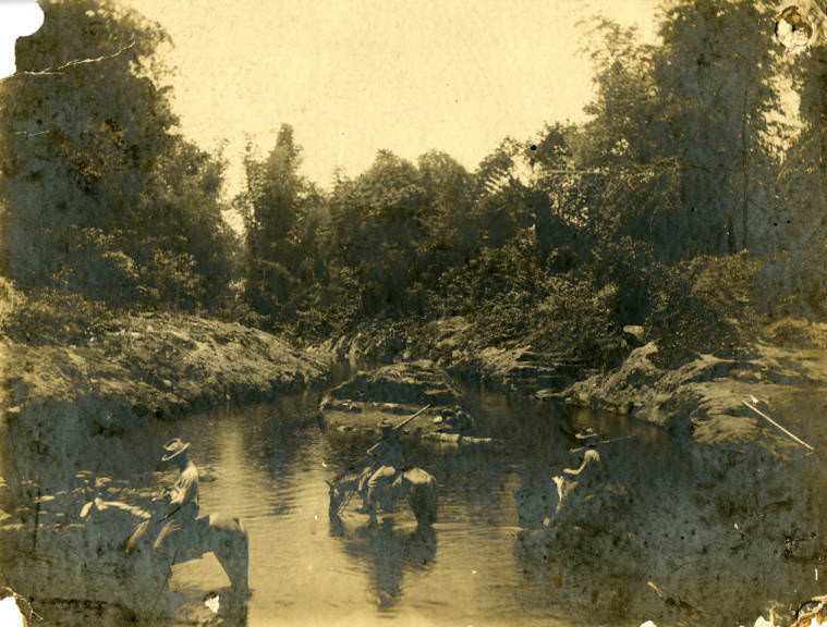 #96 Mounted Troops Crossing a Stream, 1899