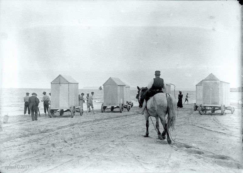 #47 Beach huts, Deauville, 1900
