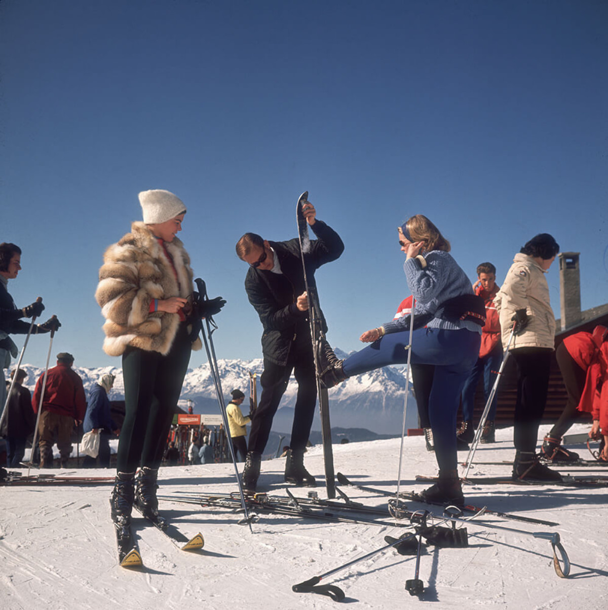 #11 Skiers at Verbier, 1964.