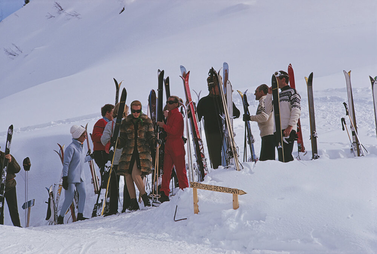 #14 Skiers at Gstaad, Switzerland, March 1969.