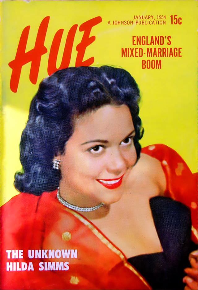 #12 The Unknown Hilda Simms, Hue magazine, January 1954
