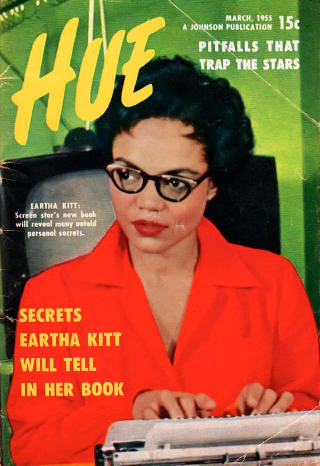 #19 Secrets Eartha Kitt Will Tell In Her Book, Hue magazine, March 1955