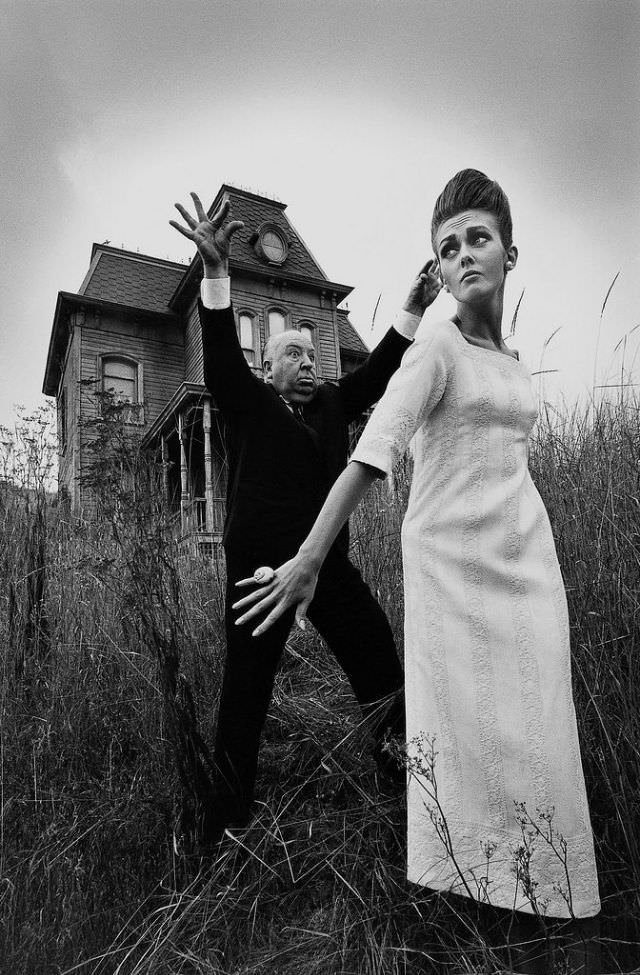 #15 Ina Balke and Alfred Hitchcock, Harper’s Bazaar, 1962