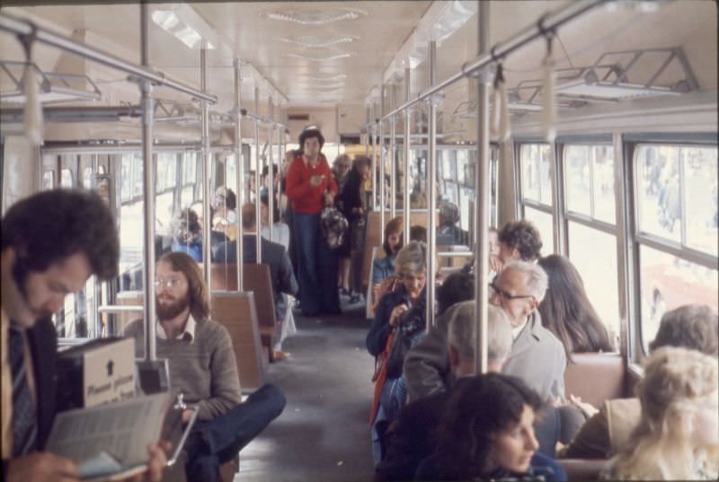 #37 Interior view of a tramcar, Melbourne, circa 1970s