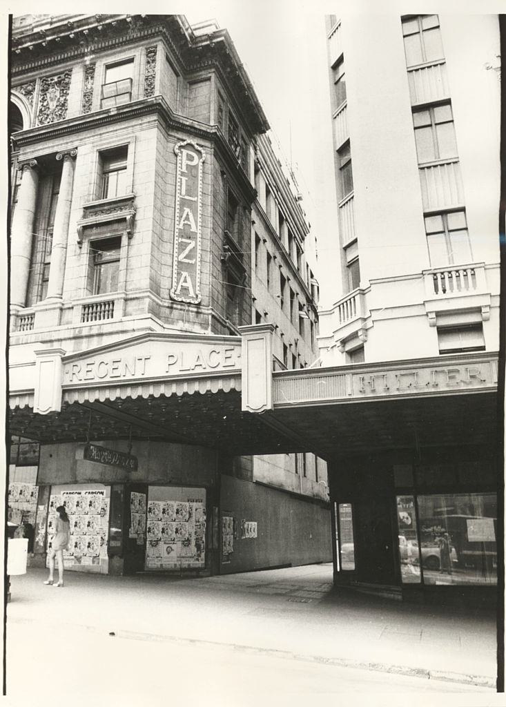 #19 The soon-to-be demolished arcade running alongside the Regent Cinema between Collins Street and Flinders Lane in Melbourne on 26 January 1973.