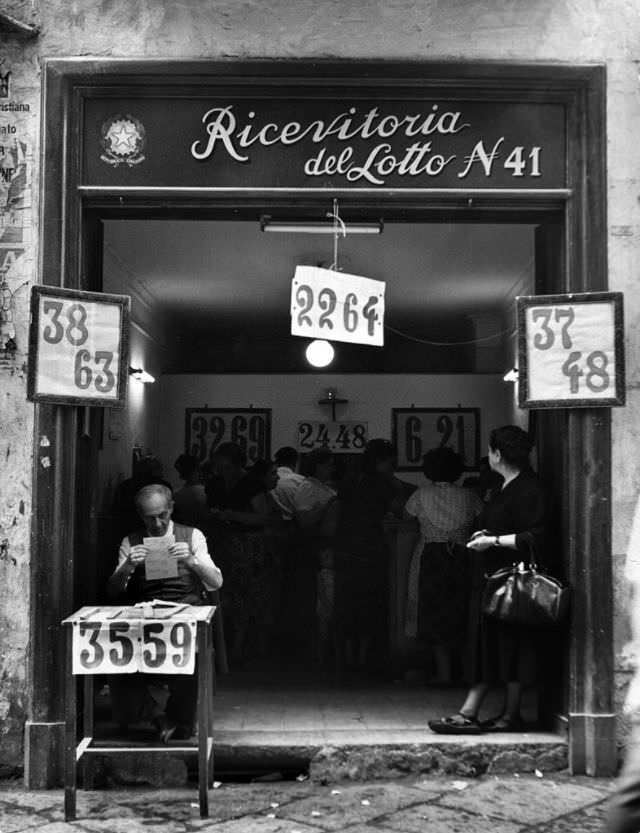 #19 Lotto betting shop. (Mario De Biasi)